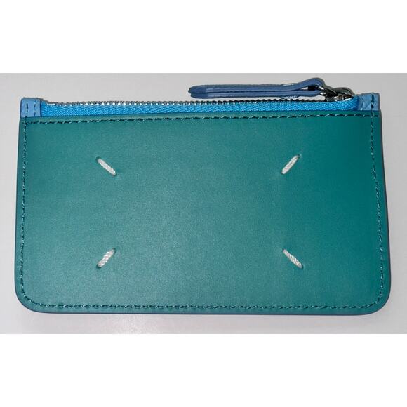 Maison Margiela Four Stitches Card Holder ~ Blue & Green - Picture 3 of 4